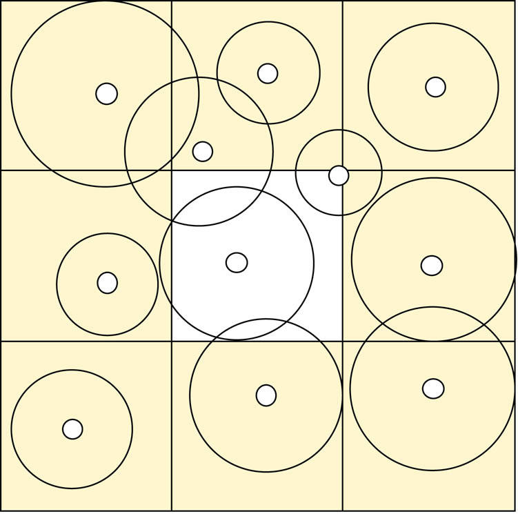 Figure 8 Element and grid mapping and the element contact relationship.