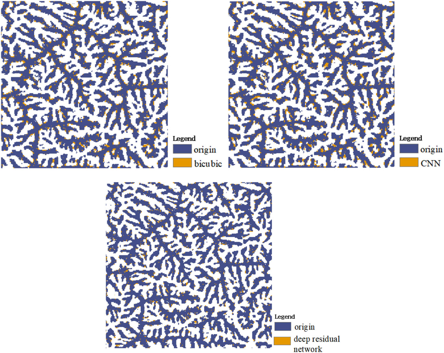Figure 15 Comparison of the extracted mountain valley.
