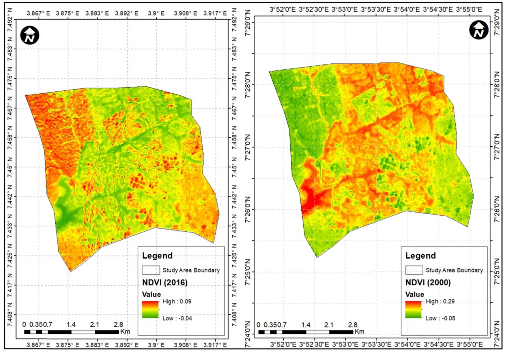 Figure 3
Normalized difference vegetation index.
