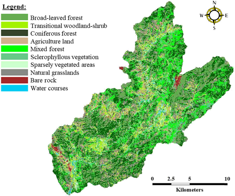 Figure 7
Land Use Land Cover classes of the catchment in 1995.