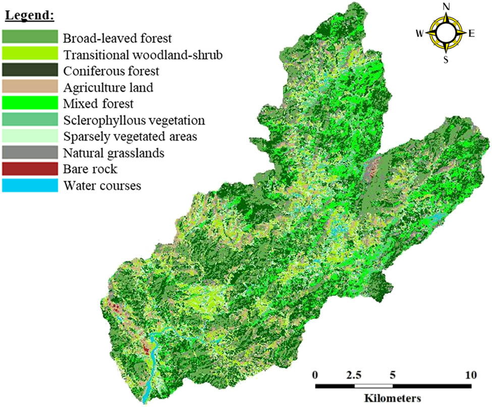 Figure 8
Land Use Land Cover classes of the catchment in 2005.