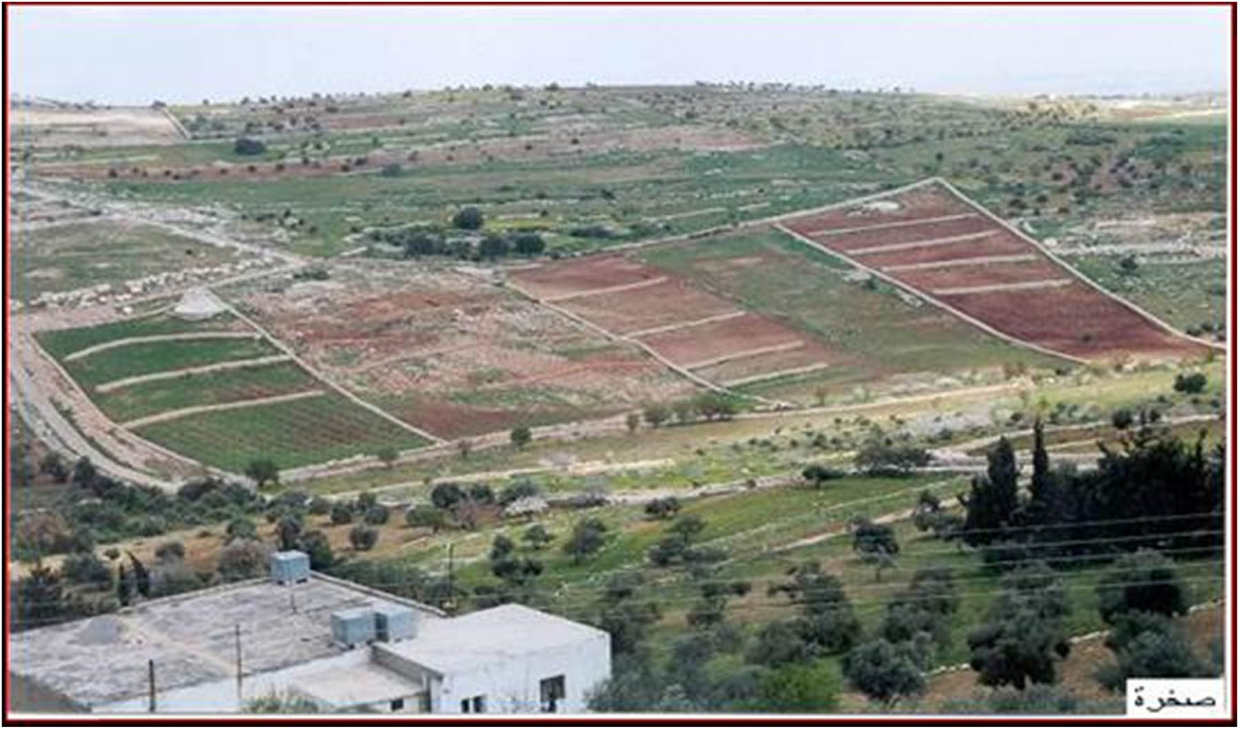 Figure 5 
                  Sample of soil conservation measure implemented within Yarmouk River Basin Development Project [58].
               