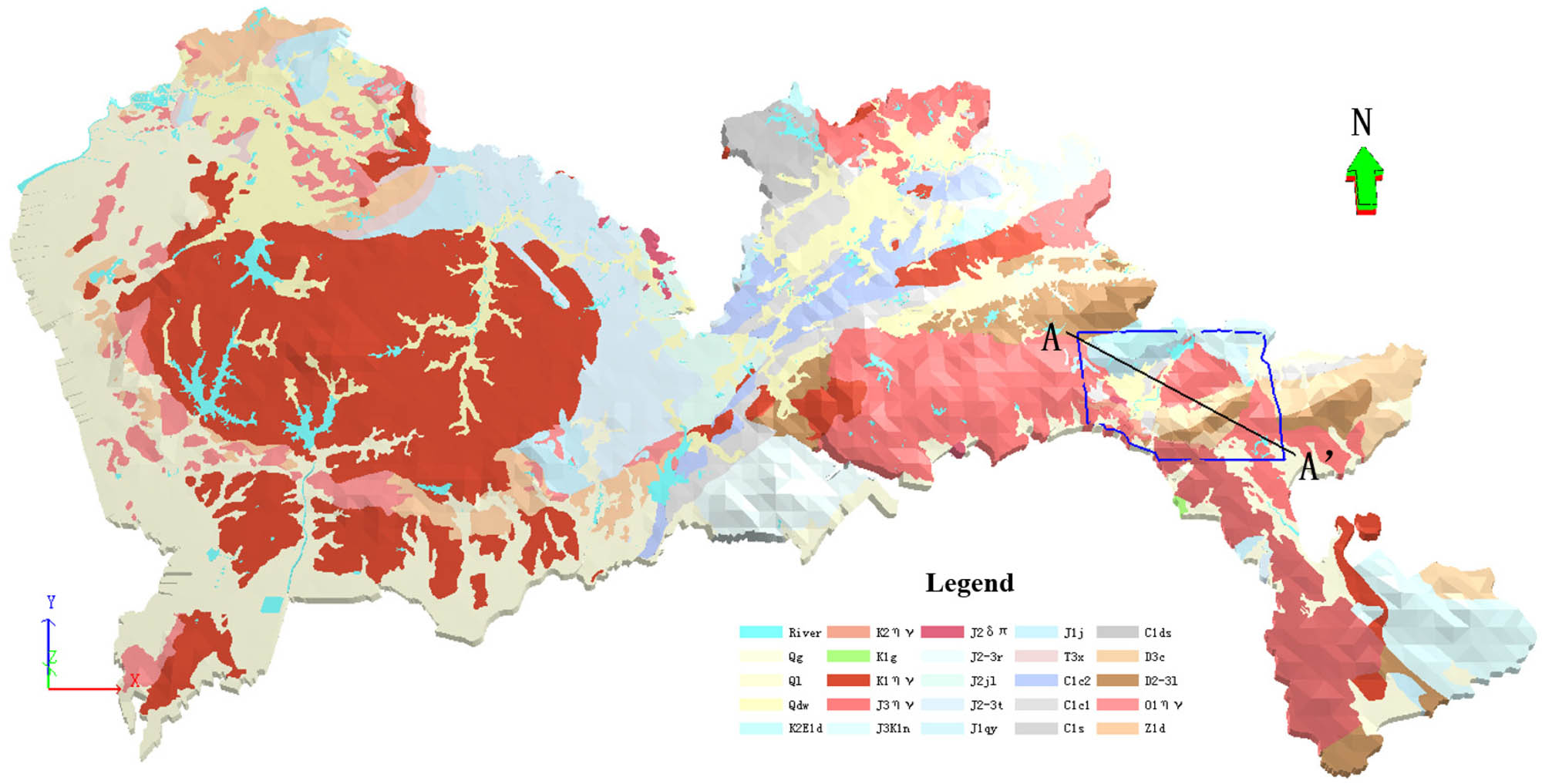 Figure 14
3D geological framework model of 300 m underground of a city in southern China.
