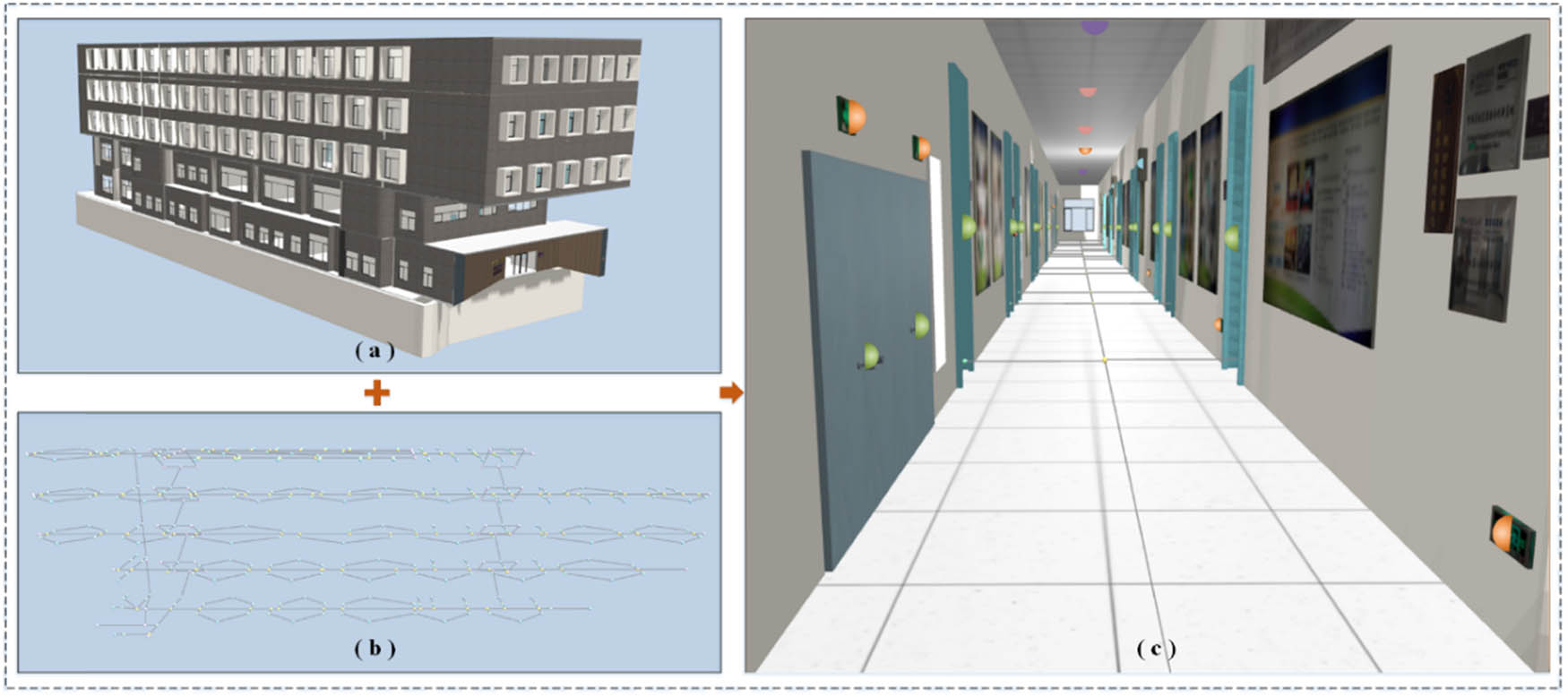 Figure 8 
                     Building map of the School of Geomatics and Urban Spatial Informatics, Beijing University of Civil Engineering and Architecture.
                  