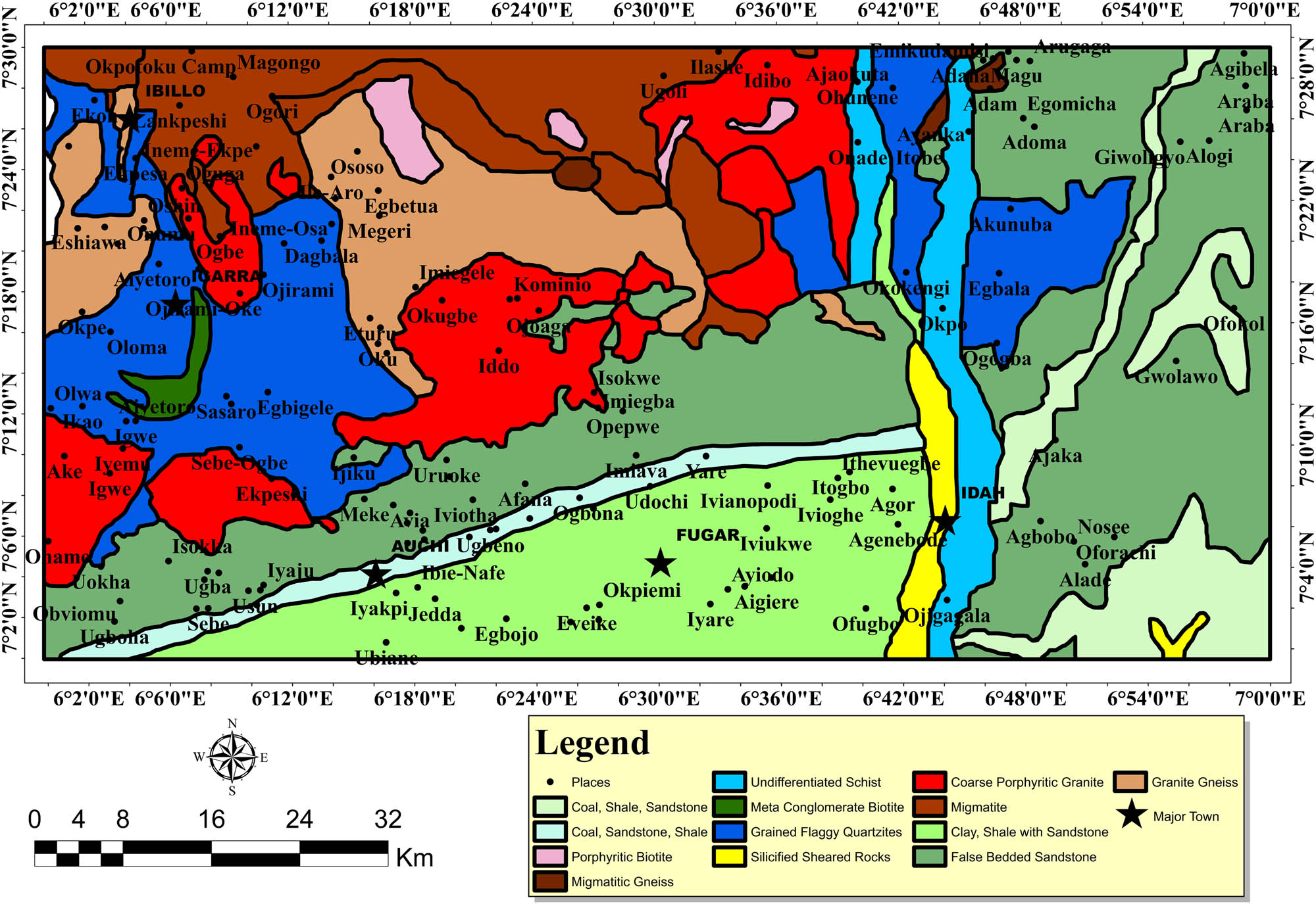 Figure 2
Geological map of the study area.
