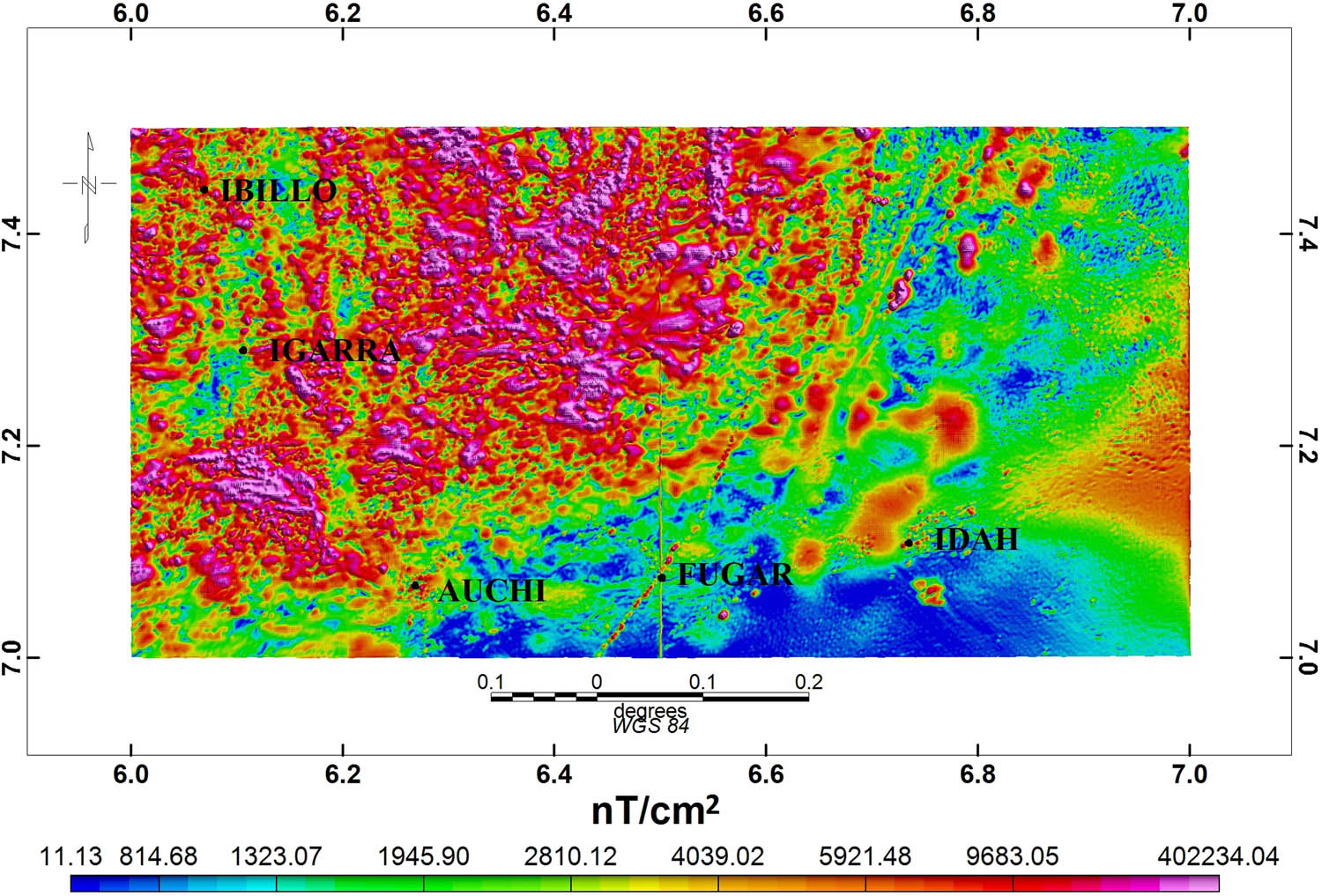 Figure 20
Analytical signal map of the study area.