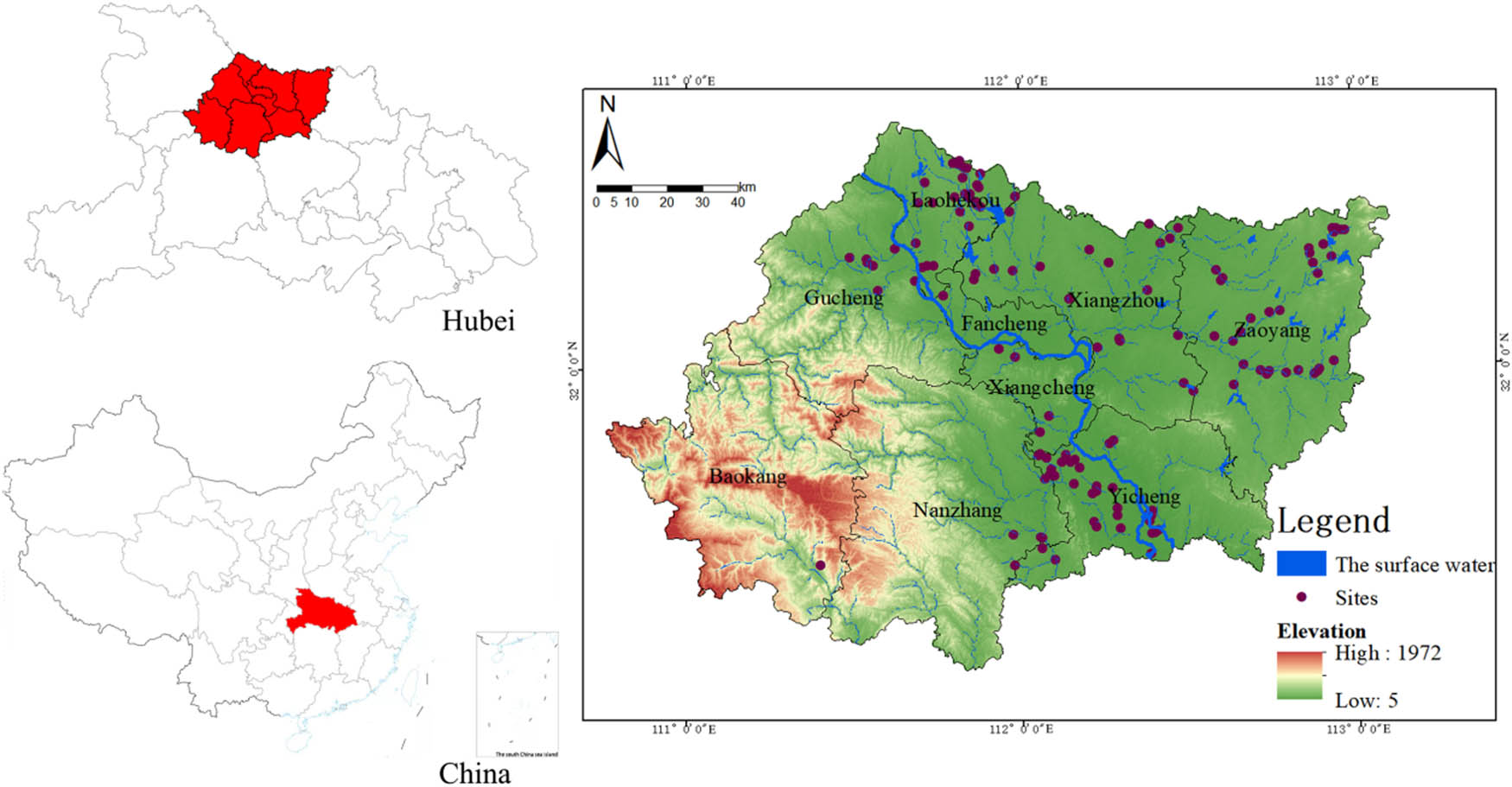Figure 2
Administrative division of the research area and distribution map of ancient sites.