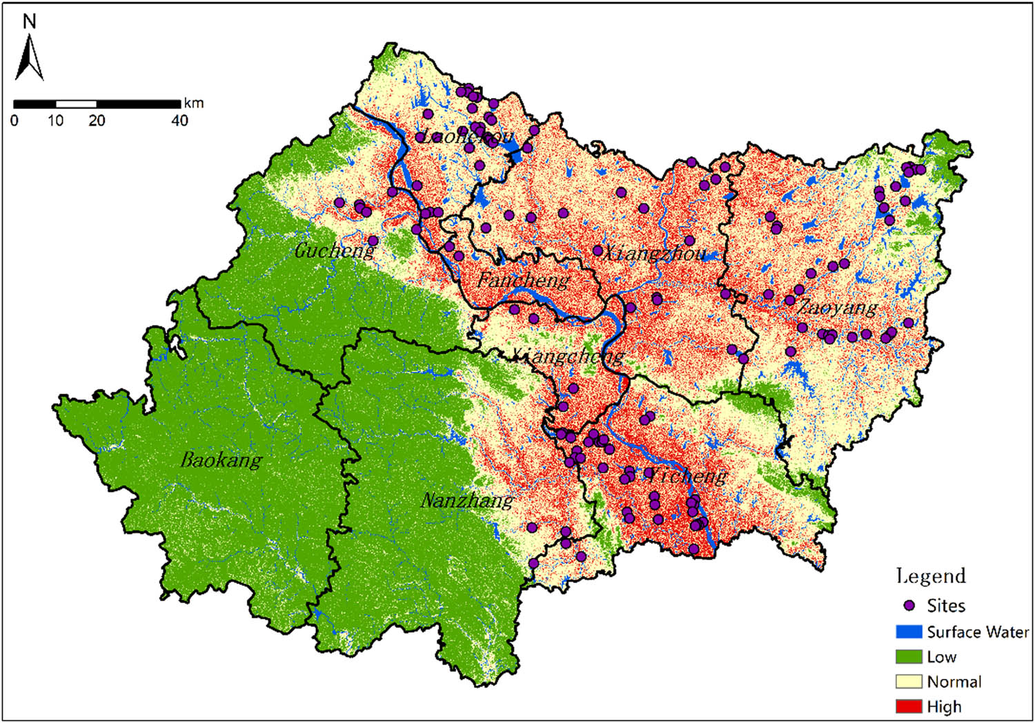 Figure 6
Archaeological site projection map.