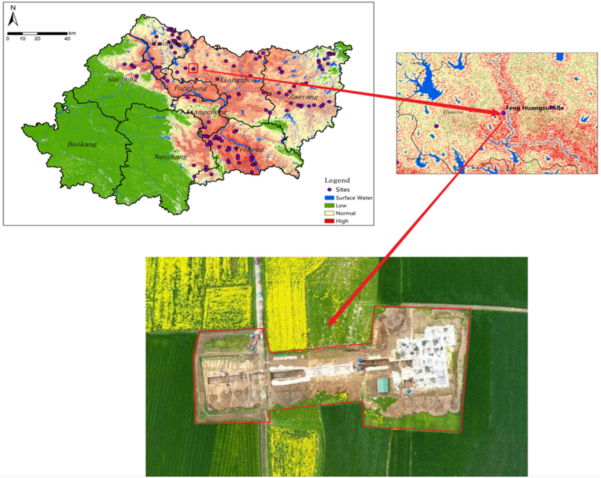 Figure 13
Validation of the location of the archaeological site of the Carved Dragon Monument.