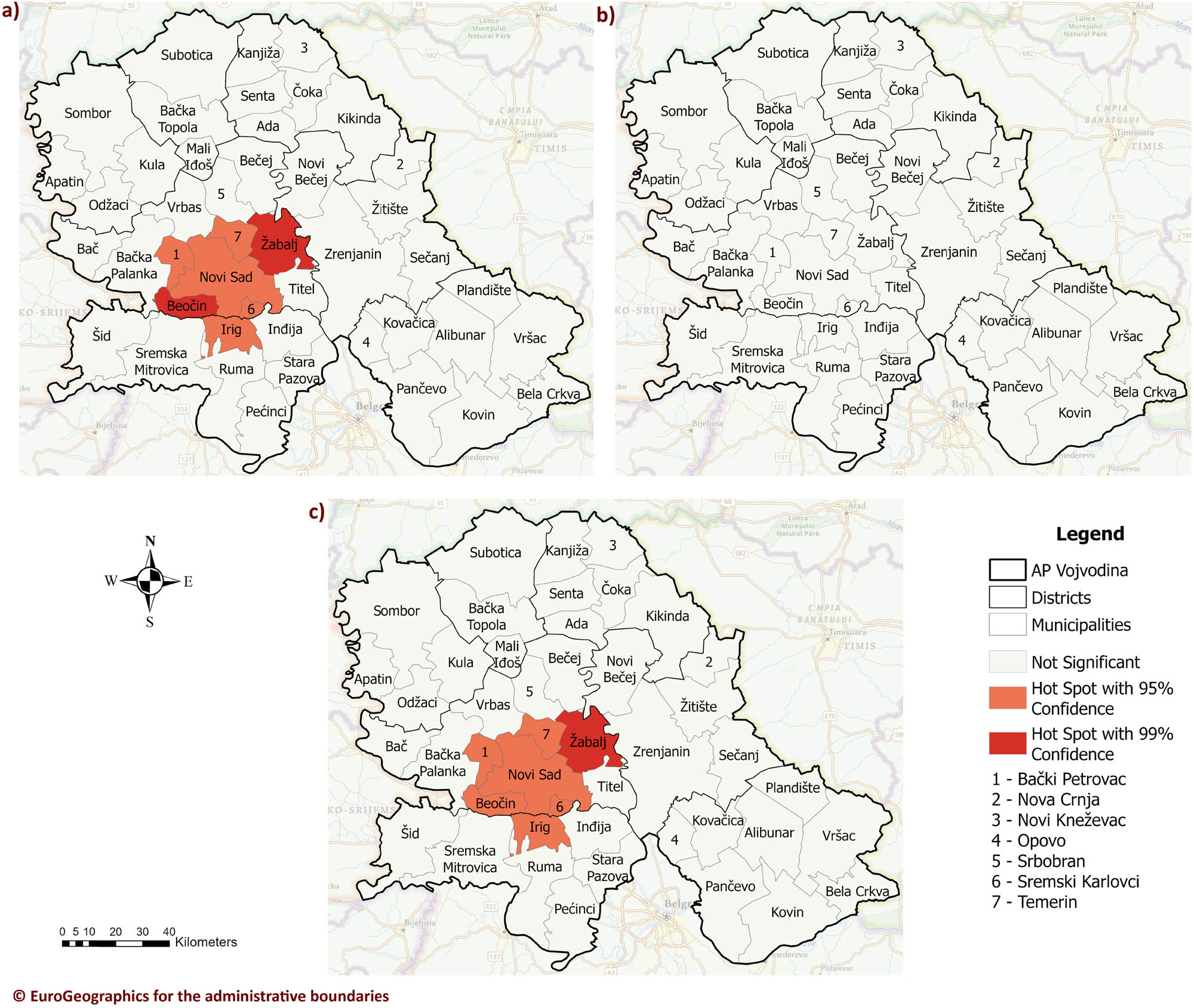 Figure 7
The STA on the: (a) Number of traffic accidents, (b) number of traffic fatalities, and (c) number of traffic injuries.