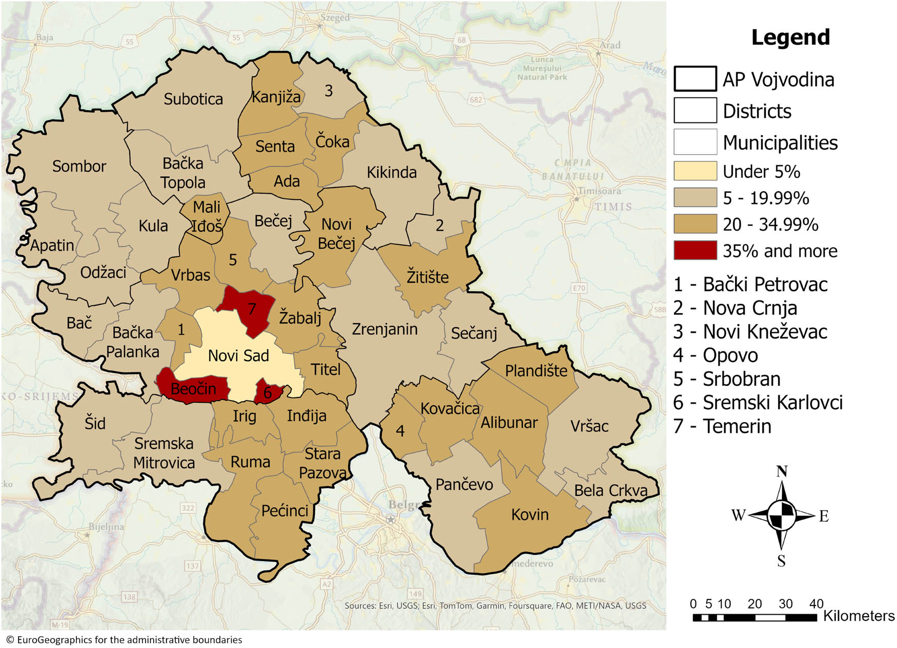 Figure 13 
               Share of daily migrants who go to school/university in another municipality. Source: [150], revised by authors.
            