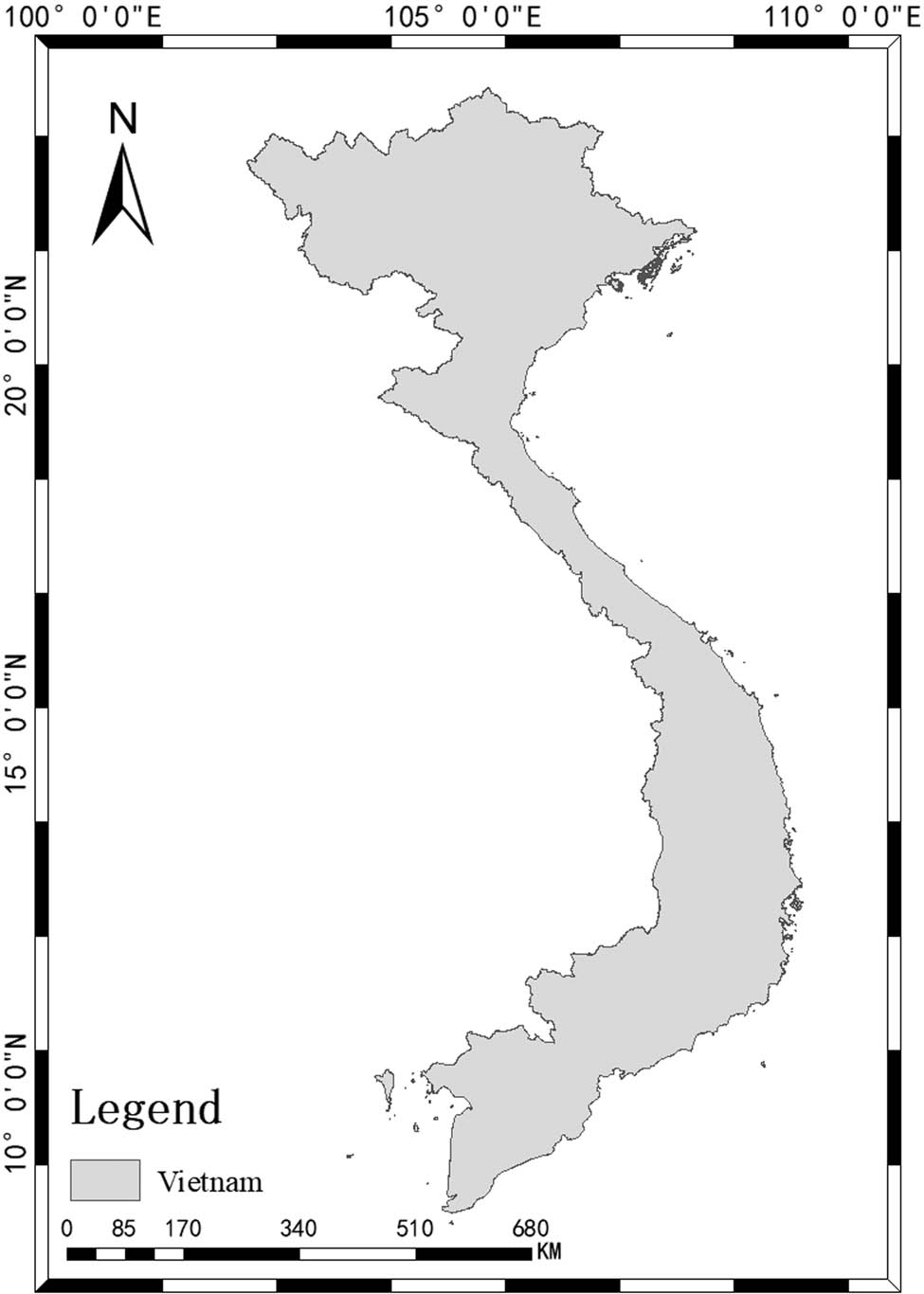 Figure 1
Experimental study area in Vietnam.