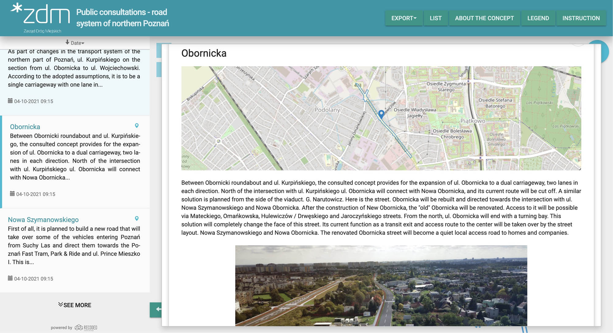 Figure 2
Geodiscussion – used in public consultations – road system of Northern Poznan.