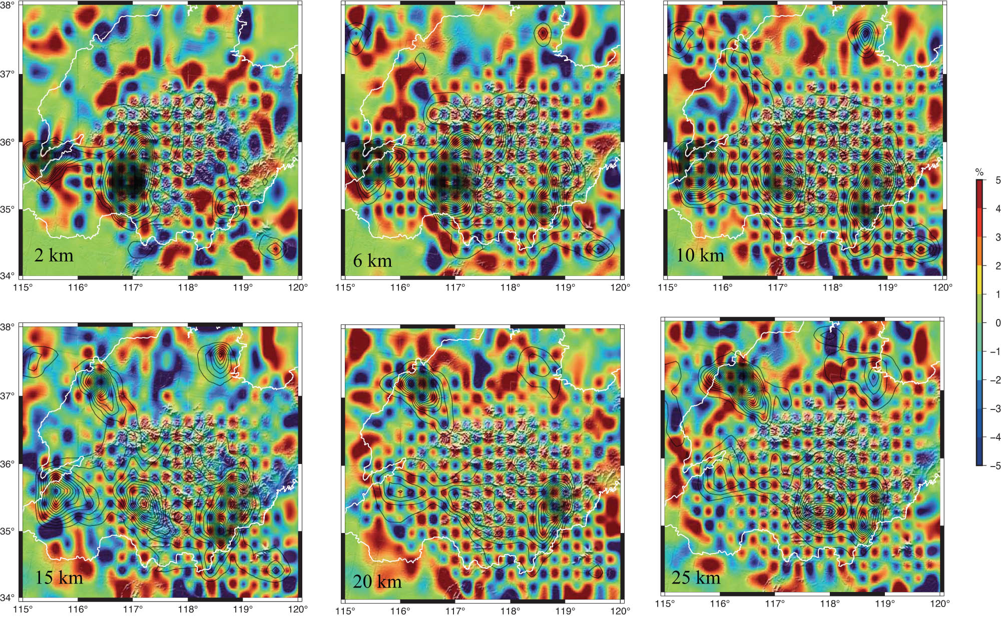 Figure 6
The same as Figure 5 but for the S-wave checkerboard test.