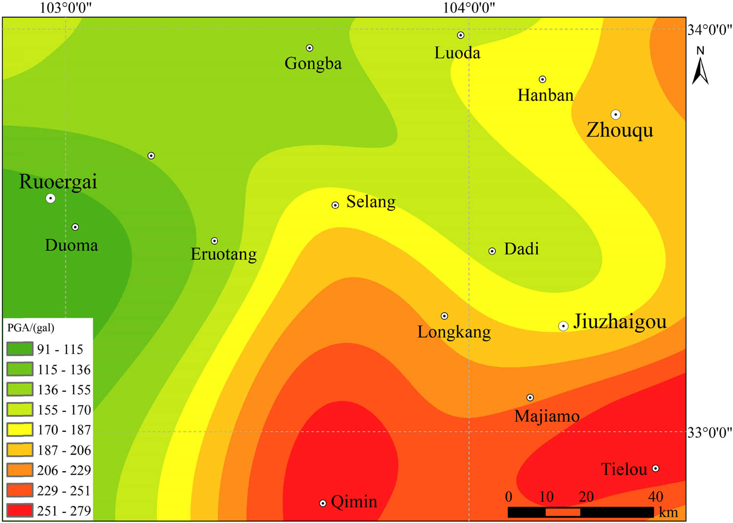 Figure 4 
                  Peak acceleration zoning map (10% POE in 50 years).
               