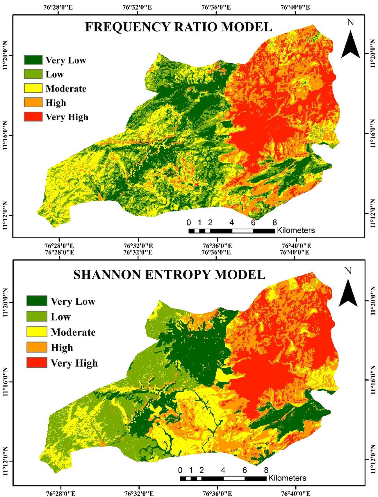 Figure 4
LSMs of FR and SE models.