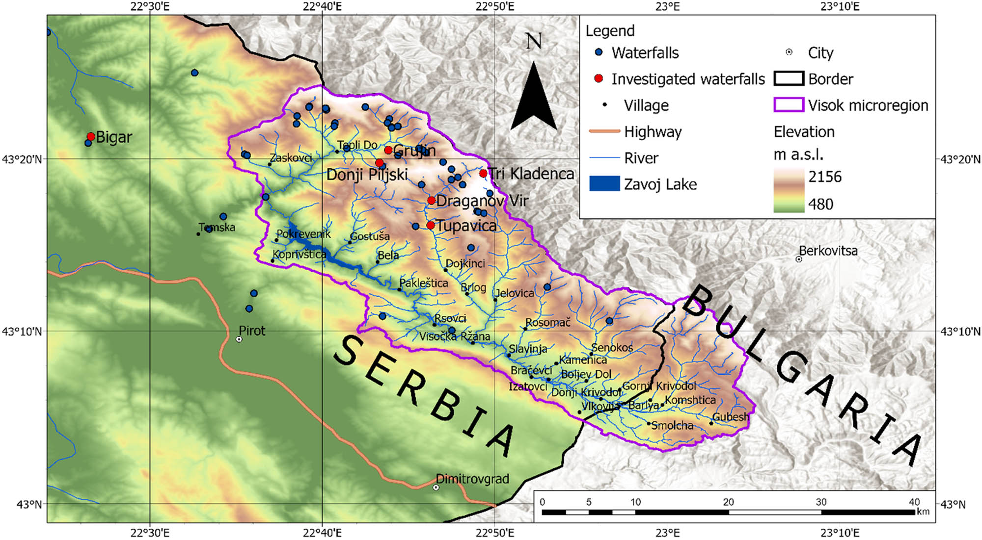 Figure 2 
                  Geographical position of the Visok microregion.
               