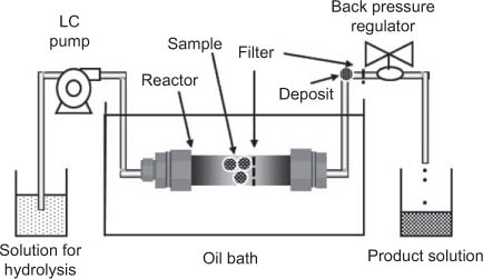 Figure 1 Schematic apparatus of the solvent flow reaction system.