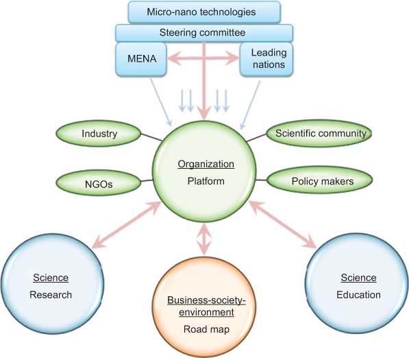 Figure 6 Graphical representation of the suggested recommendation - Middle East and North Africa (MENA) micro-nano technologies platform and road map.