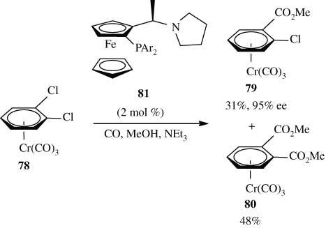 Scheme 20 Introduction of planar chirality via a catalytic enantioselective methoxycarbonylation.