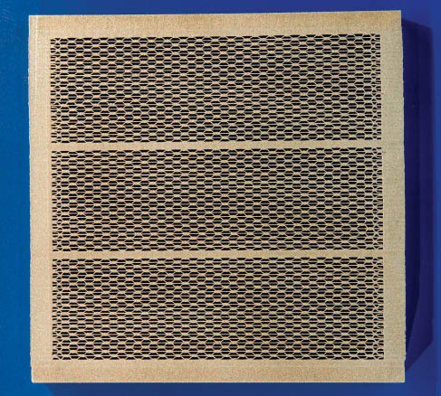 Figure 14 Cross cut view after vacuum brazing of the stacked plate reactor.