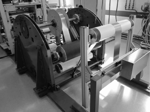 Figure 7 Detail of the assembly for roll embossing (by courtesy of Wetzel GmbH).