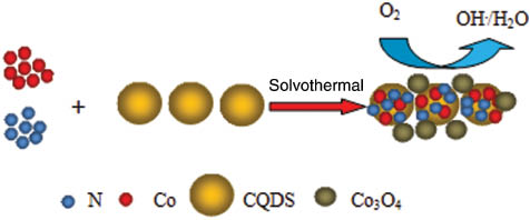 Figure 1: Schematic illustration of the preparation of Co/N/C catalysts and their catalytic ability for oxygen reduction reaction (ORR).