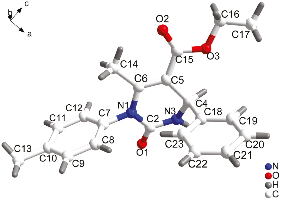 Figure 1: The molecular structure of the compound t.