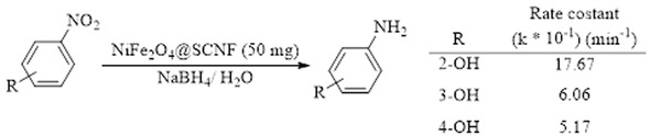 Scheme 12 NiFe2O4@SCNF-catalyzed reduction of nitrophenols.