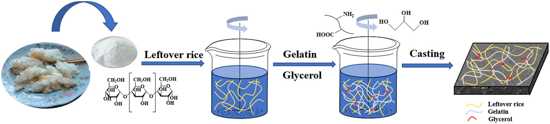 Scheme 1 
                  Diagram of the fabrication process of LR and IPN films.
               
