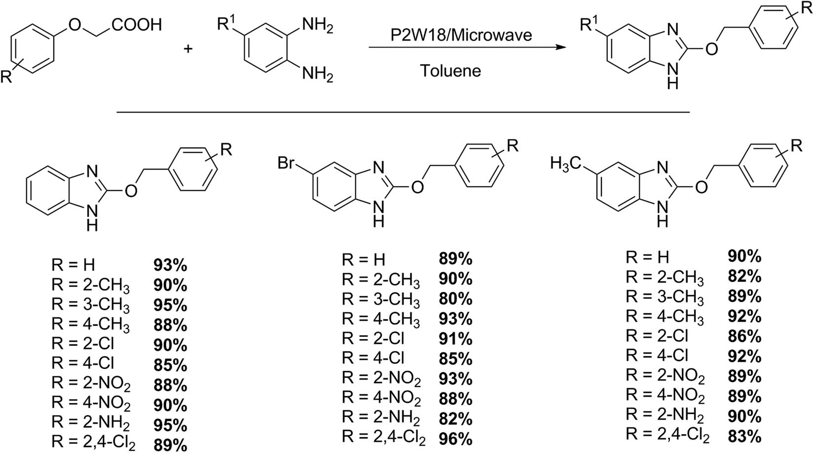 Scheme 15 
               Synthesis of benzimidazoles.
            