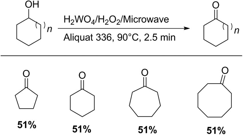 Scheme 24 
               Oxidation of cycloalkanols to cycloalkanones.
            