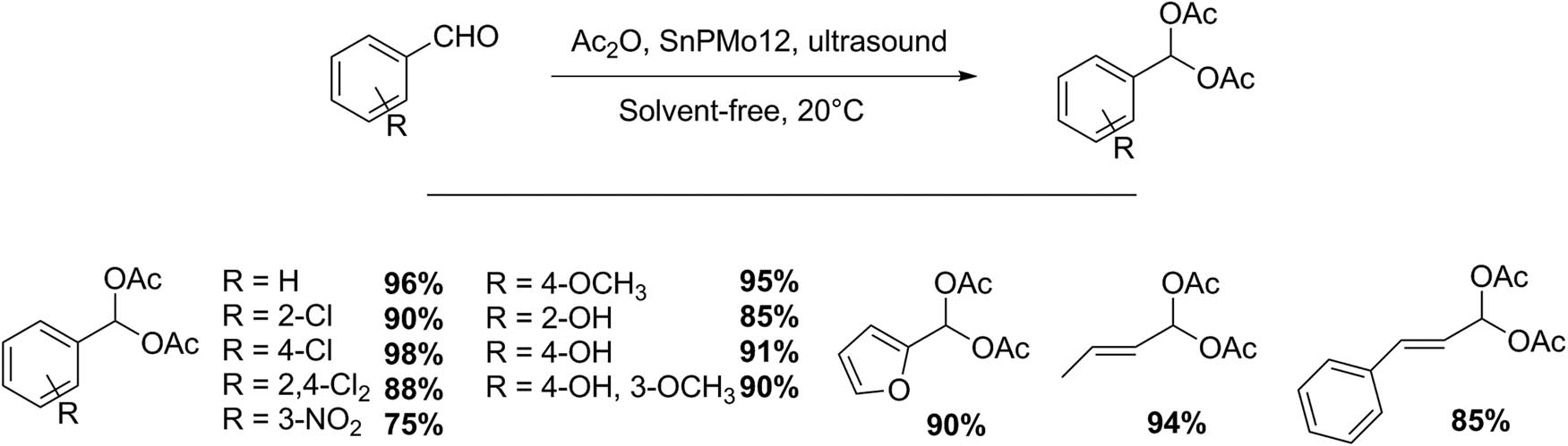 Scheme 30 
               Acylal synthesis.
            
