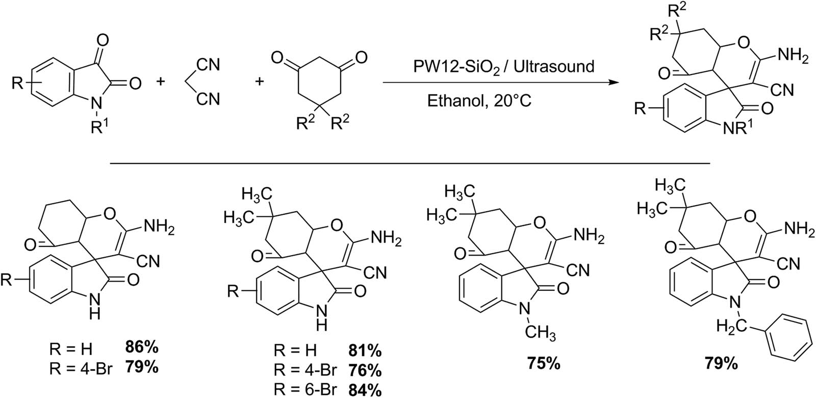 Scheme 39 
               Spirooxindole synthesis.
            