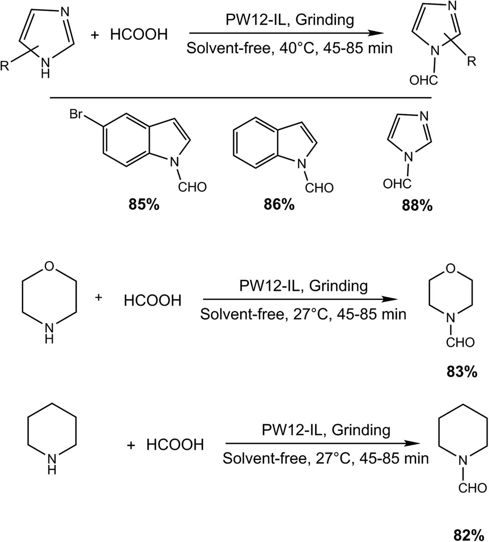 Scheme 58 
               N-formylation of heterocyclic secondary amines.
            