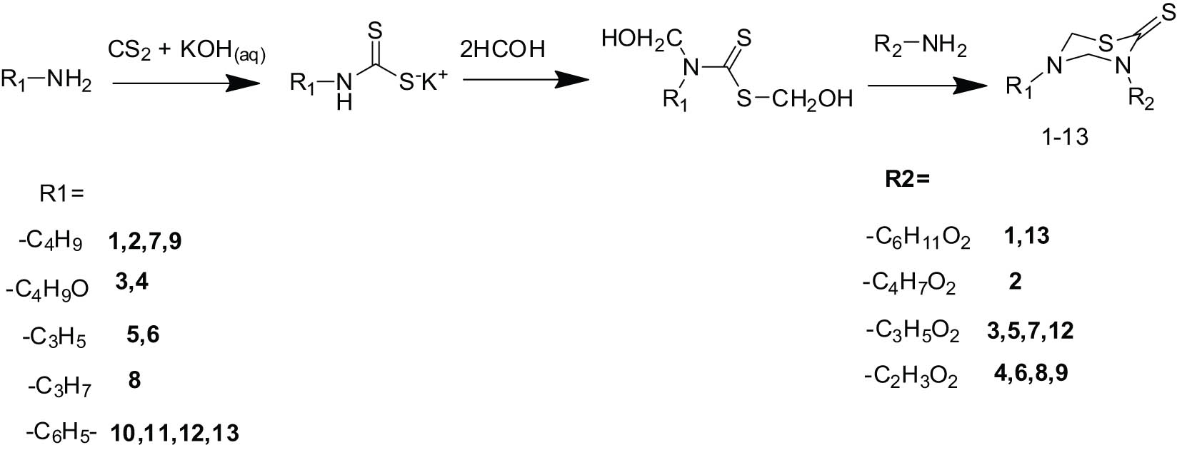 Scheme 1 
                  General scheme for the synthesis of the title compounds.
               