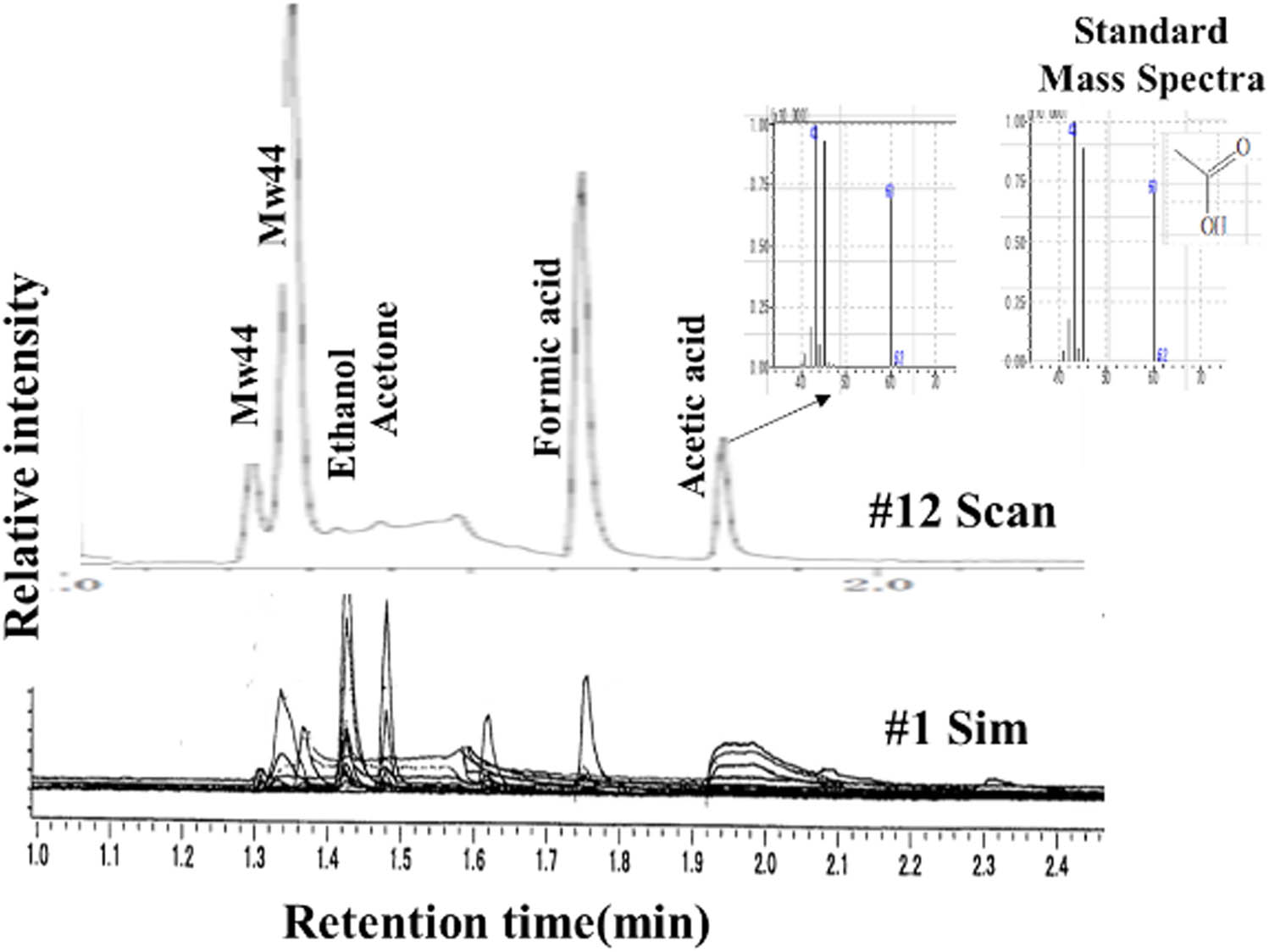 Figure 2
GC-MS chromatograms and spectra of specimens #1 and #12.