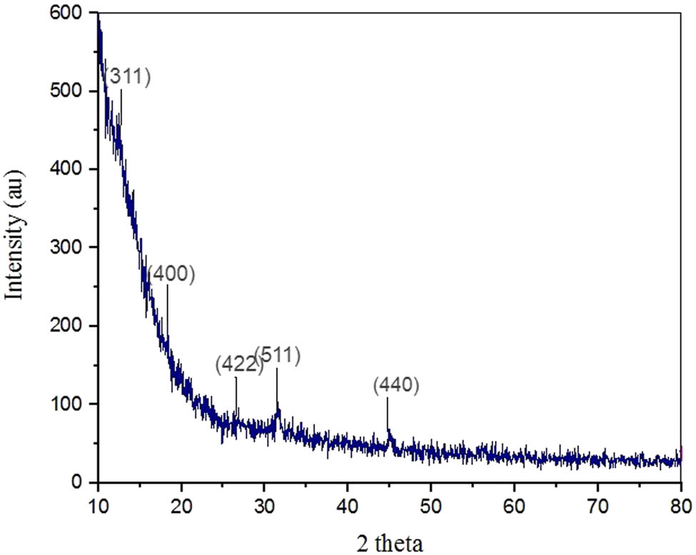 Figure 9
XRD patterns of Al2O3 NCs.