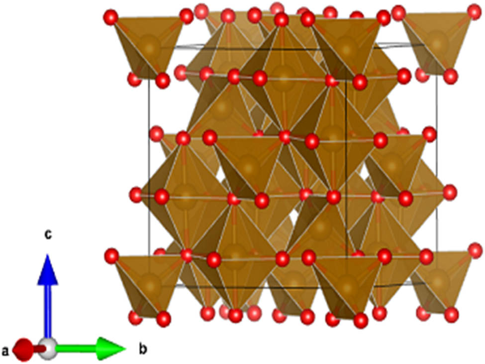 Figure 6 
                  Fe3O4 crystal structure.
               
