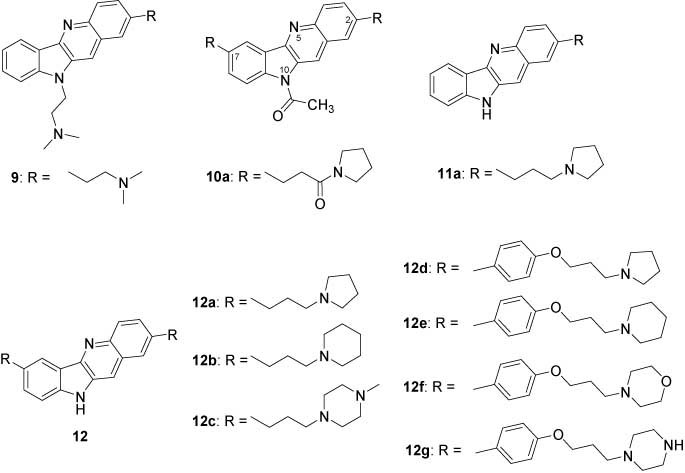 Figure 15 Structure of quindoline analogs 9–12.