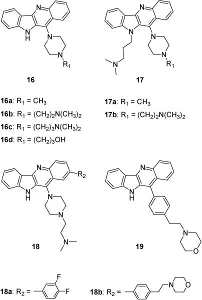 Figure 19 Structure of quindoline analogs 16–19.
