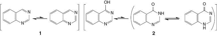 Scheme 1 Quinazoline (1) and 4(3H)-quinazolinone (2).