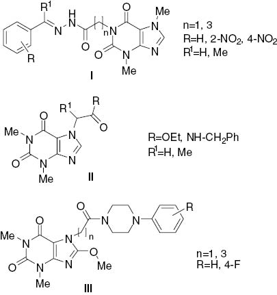 Figure 1 Structures of the analgesic agents (series I–III) from our previous studies [14–16].