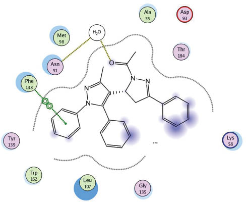 Figure 3 Docking of 4 in 1UYK binding side.
