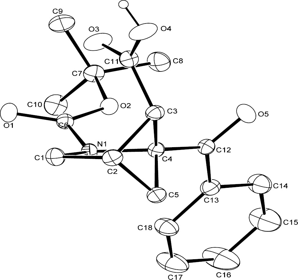 Figure 4 ORTEP of 21h with 30% probability thermal ellipsoids.