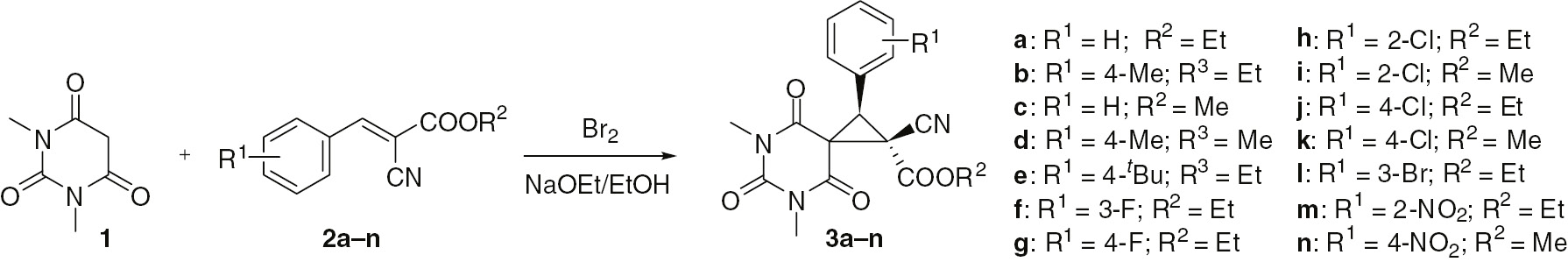 Scheme 1 Synthesis of compounds 3a–n.