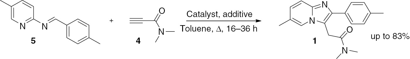 Scheme 2 Tandem reaction for zolpidem.