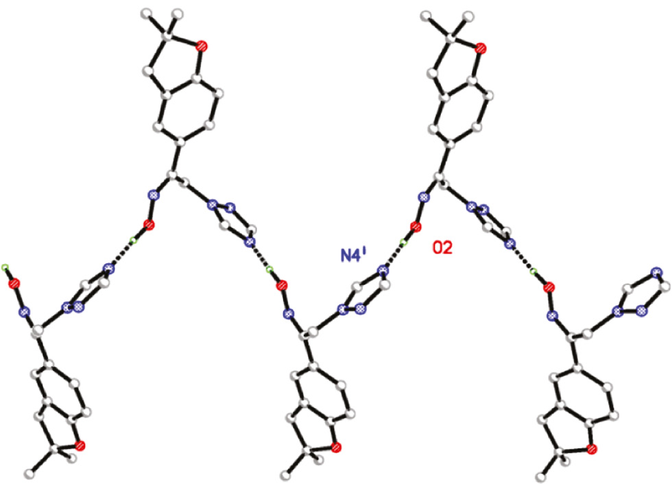 Figure 3 Hydrogen bonds for compound 3a.