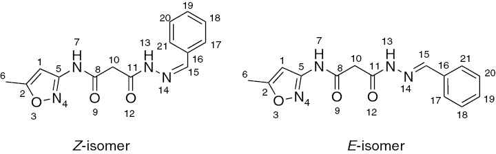 Figure 1 Z (minor) and E (major) isomers of compound 4a.