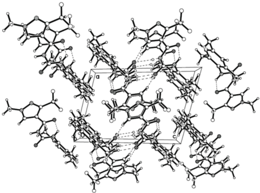Figure 2 A view of pack molecule 7a.